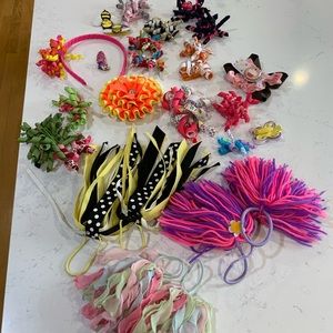 Gymboree bows & hair ties, misc bows, headband